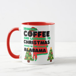 Kaffee und Weihnachtsmusik in Alabama Tasse