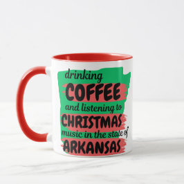 Kaffee und Weihnachtsmusik in Arkansas Tasse