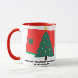 Kaffee und Weihnachtsmusik in Colorado Tasse