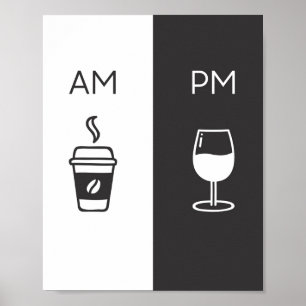 Kaffee und Wein - Am/am Poster