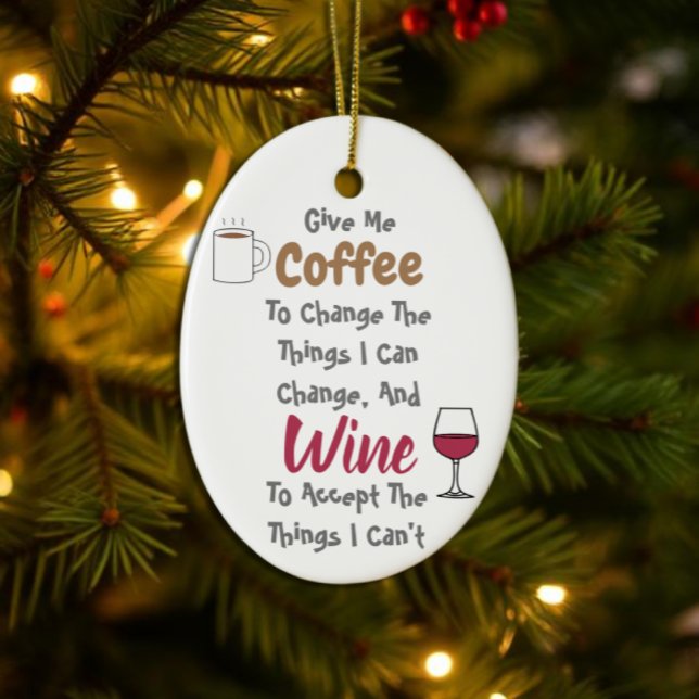 Kaffee und Wein Keramik Ornament (Von Creator hochgeladen)