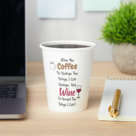 Kaffee und Wein Pappbecher