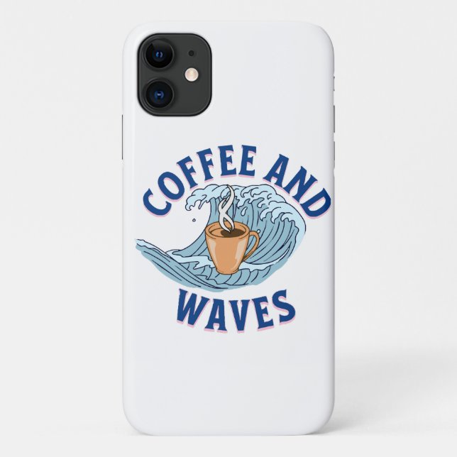 Kaffee und Wellen Case-Mate iPhone Hülle (Rückseite)