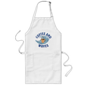 Kaffee und Wellen Lange Schürze