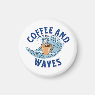 Kaffee und Wellen Magnet
