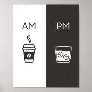 Kaffee und Whiskey - am/am Poster