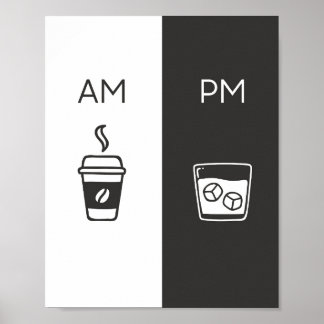 Kaffee und Whiskey - am/am Poster