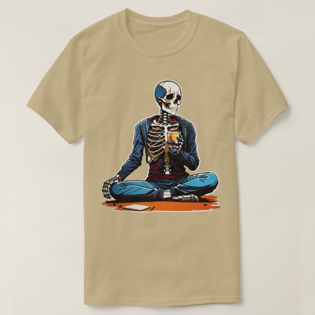 Kaffee und Yoga T-Shirt (Design vorne)
