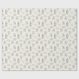 Kaffee-Utensilien-Packpapier Geschenkpapier