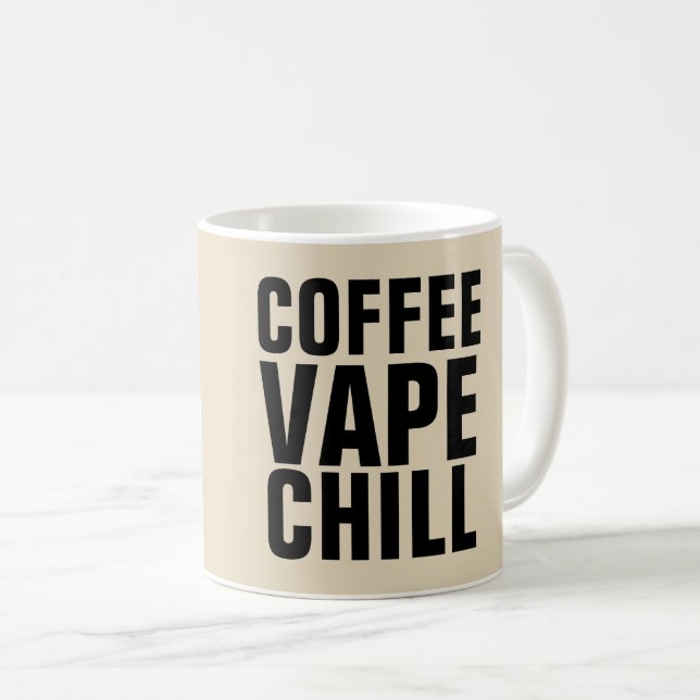 KAFFEE VAPE-Tasse Kaffeetasse (VorderseiteRechts)