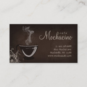 Kaffee-Verein-Geschäfts-Karte Brown mit Blume Treuekarte