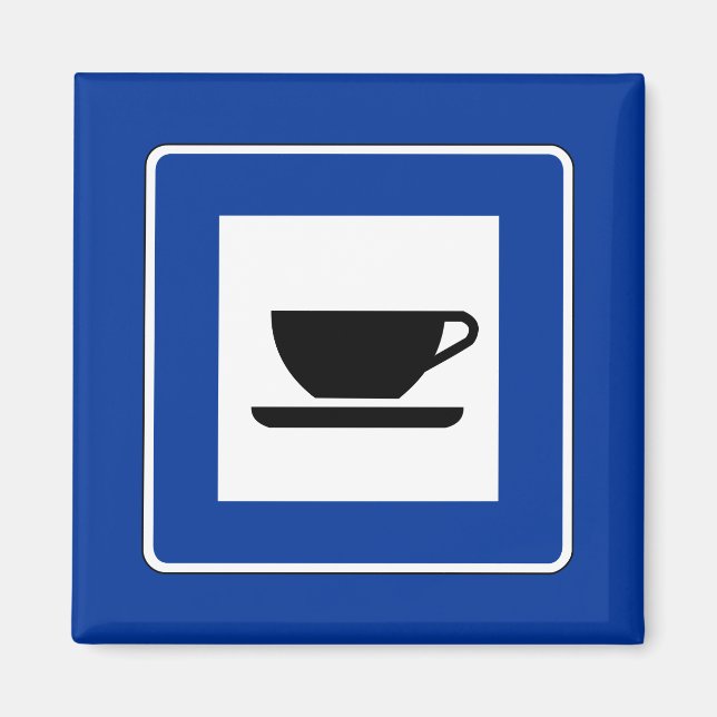 Kaffee-Verkehrsschild Magnet (Vorne)