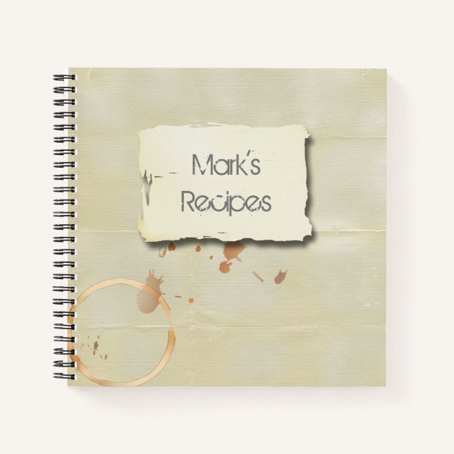 Kaffee verklebte Kraft Papier Maskuline Notizbuch (Vorderseite)