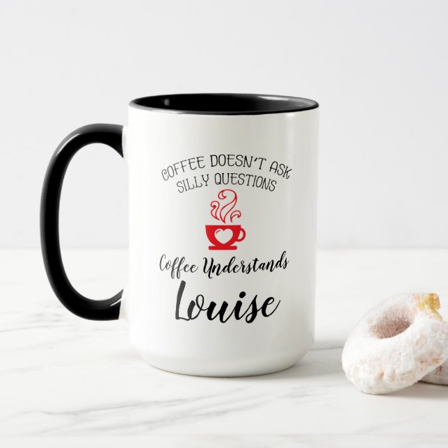 Kaffee versteht Louise Tasse (Mit Donut)