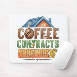 Kaffee Verträge Abschlüsse Immobilienmakler Maus  Mousepad