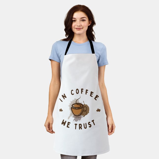 Kaffee vertrauen wir lustig schürze (Getragen)