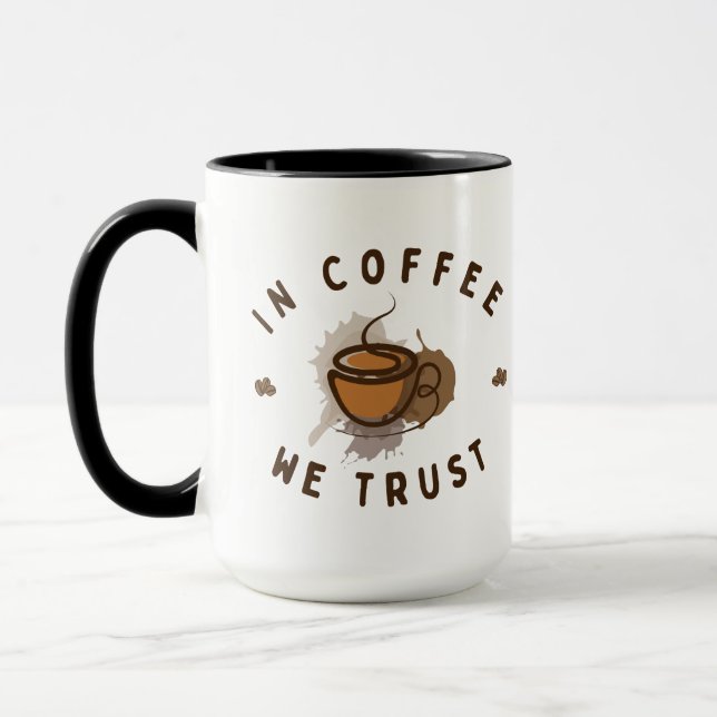 Kaffee vertrauen wir lustig tasse (Links)