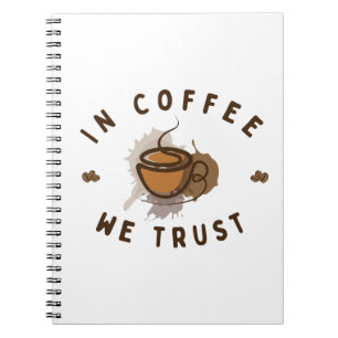 Kaffee vertrauen wir witzig notizblock