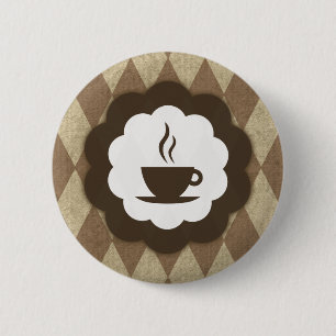 Kaffee Vintage Button