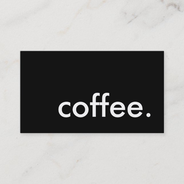Kaffee. Visitenkarte (Vorderseite)