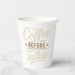 👉 Kaffee vor dem Gespräch – Lustiger Kaffeeliebha Pappbecher