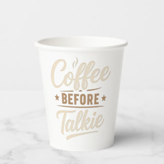 👉 Kaffee vor dem Gespräch – Lustiger Kaffeeliebha Pappbecher