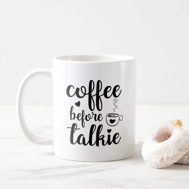Kaffee vor Gespräch Kaffeetasse (Mit Donut)