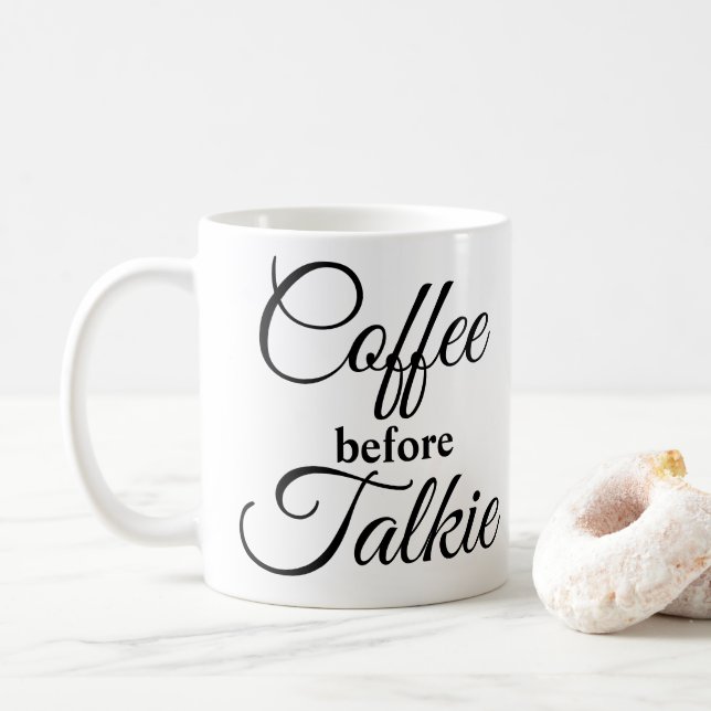 Kaffee vor Talkie Kaffeetasse (Mit Donut)