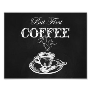 Kaffee-Wand-Kunst-Tafel Fotodruck