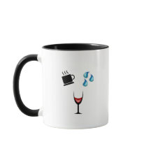 "Kaffee-Wasser-Wein-Wiederholungs-" Tasse
