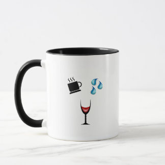 "Kaffee-Wasser-Wein-Wiederholungs-" Tasse