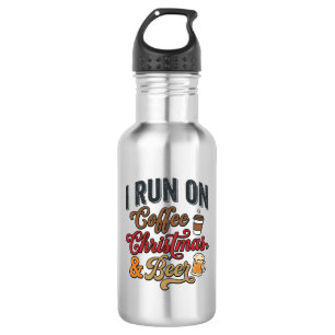 Kaffee Weihnachten Bier Feiertags Trinkdesign Edelstahlflasche