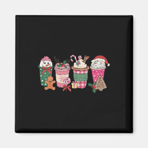 Kaffee Weihnachten Lebkuchen Rosa Frauen Latte Coz Magnet