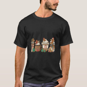 Kaffee Weihnachten Lebkuchen Rosa Frauen Latte Gem T-Shirt