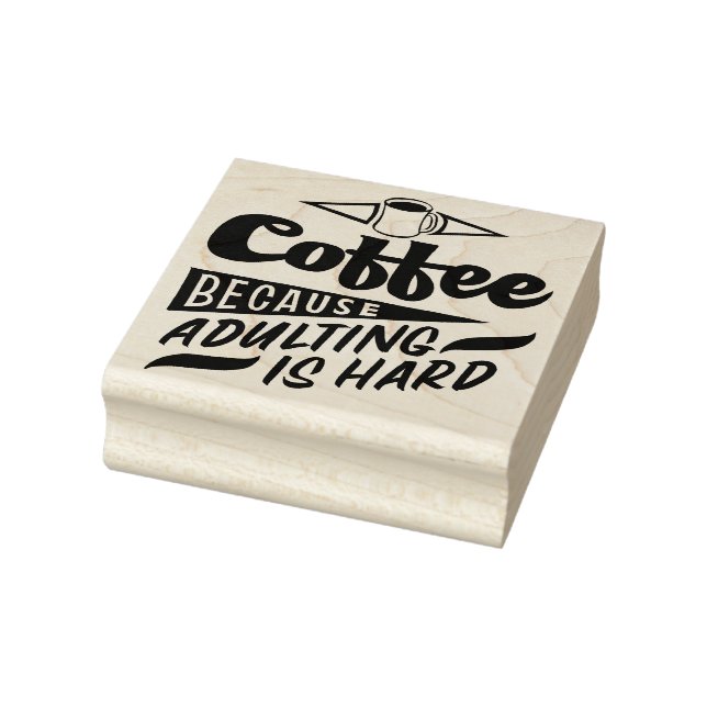 Kaffee, weil Ehebruch schwer ist Gummistempel (Stempel)