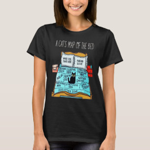 Kaffee, weil Mord falsch ist, Katzenkarte des Bett T-Shirt