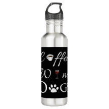 Kaffee Wein Hunde Wasser Flasche