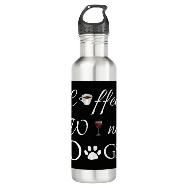 Kaffee Wein Hunde Wasser Flasche Edelstahlflasche (Vorderseite)