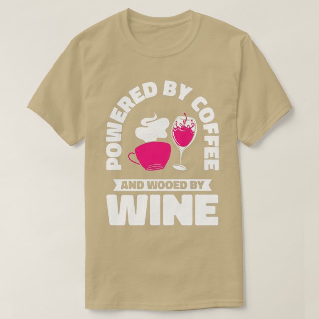 Kaffee Wein Trinken Koffeinierter Wein Drink2 T-Shirt (Design vorne)