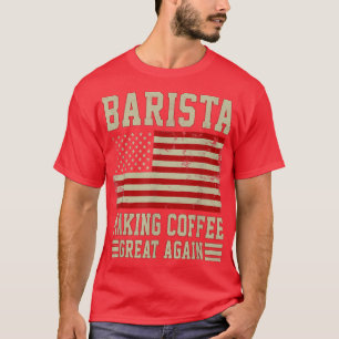Kaffee wieder großartig Amerikanische Fahne Kaffee T-Shirt