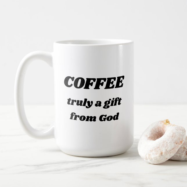 KAFFEE wirklich ein Geschenk von der Gott-Tasse Kaffeetasse (Mit Donut)
