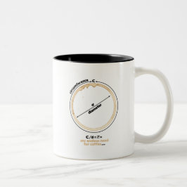 Kaffee WIth Pi Zwei-Tone-Tasse Zweifarbige Tasse