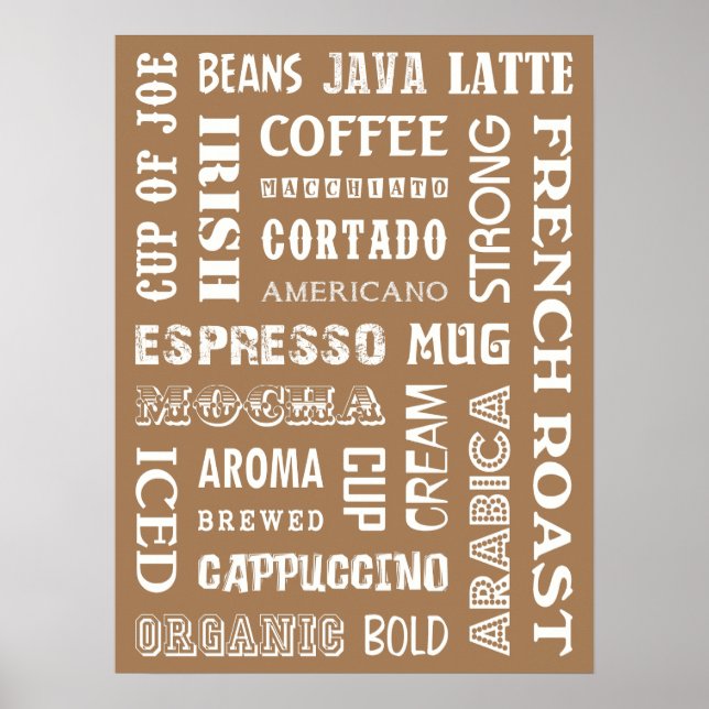 KAFFEE-WORTE POSTER (Vorne)