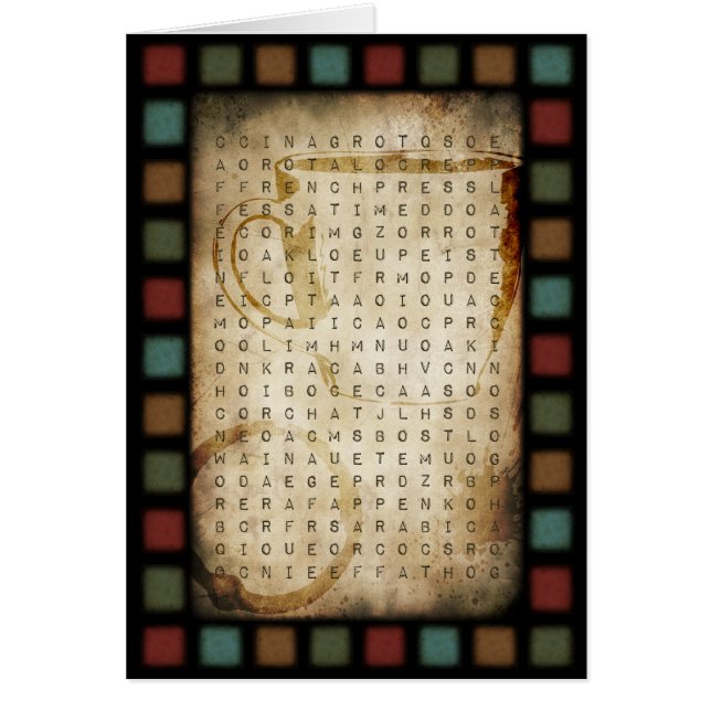 Kaffee-Wortsuche (Vorne)