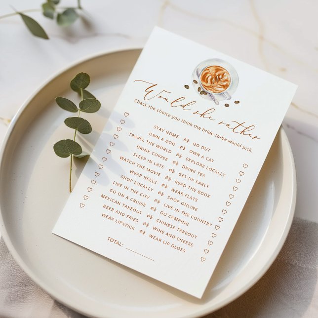 Kaffee Würde sie lieber Brautparty spielen (Von Creator hochgeladen)