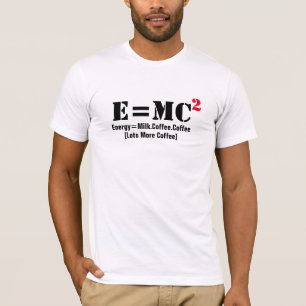 Kaffee Yoga Wein E gleich MC Square Funny Shirt
