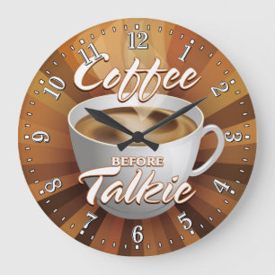 Kaffee-Zeit-dekorative Wanduhr
