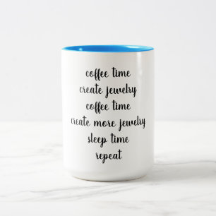 Kaffee-Zeit, stellen Schmuck, Schmuck-Designer her Zweifarbige Tasse