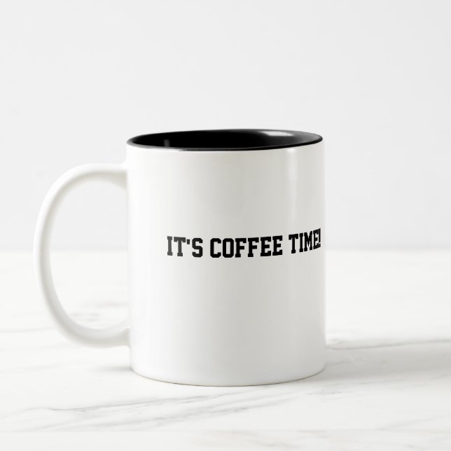 Kaffee-Zeit Zweifarbige Tasse (Links)
