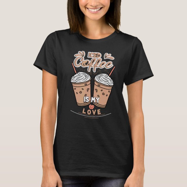 Kaffee-Zitat im Sommer Kaffee T-Shirt (Vorderseite)